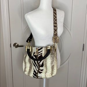 Jimmy Choo python pony hair handbag